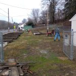 Some community service volunteers help clean and maintain the New Straitsville Community Garden.