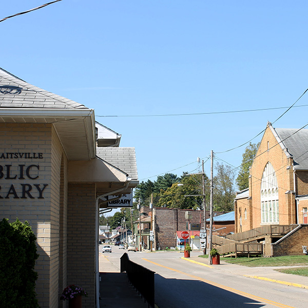 Village of New Straitsville streetscape in Perry County, Ohio.