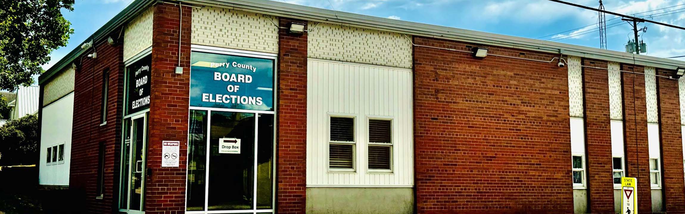 Exterior of the offices for the Perry County Ohio Board of Elections.