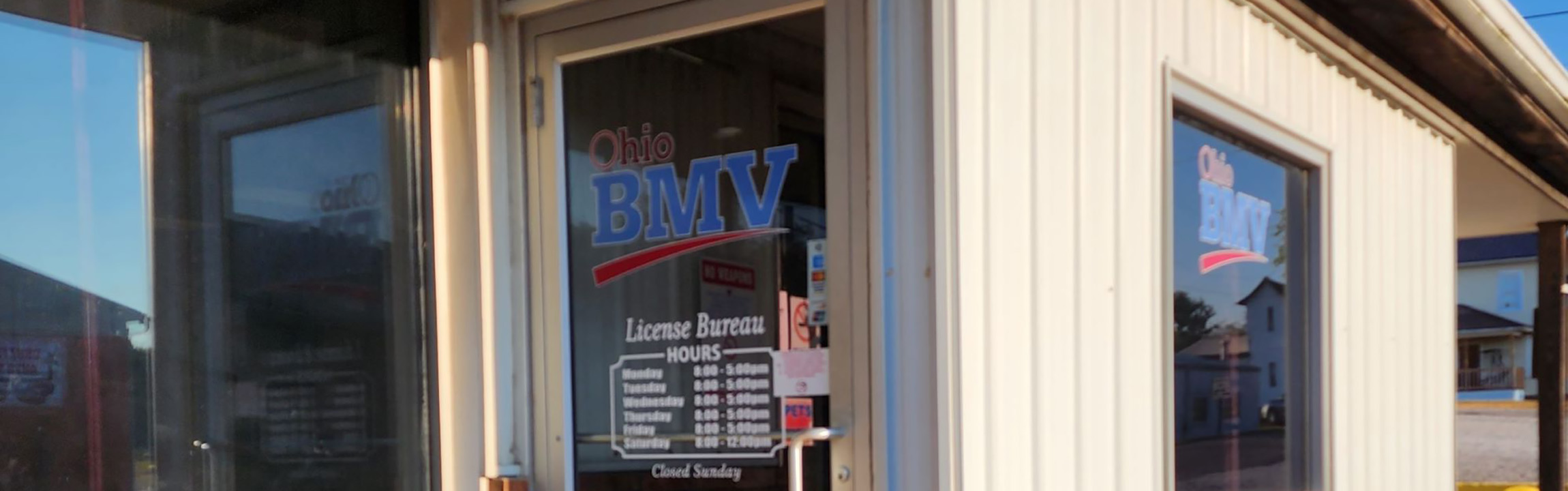 Exterior of the Perry County Ohio Bureau of Motor Vehicles office.