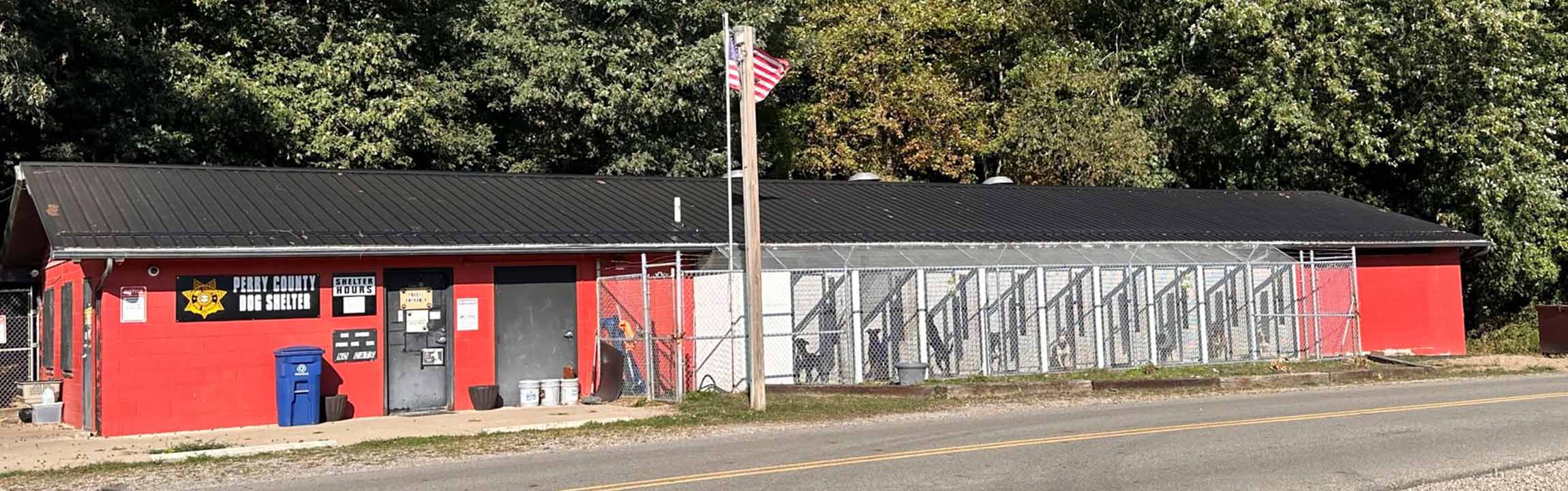 Exterior of the Perry County Ohio Dog Shelter.