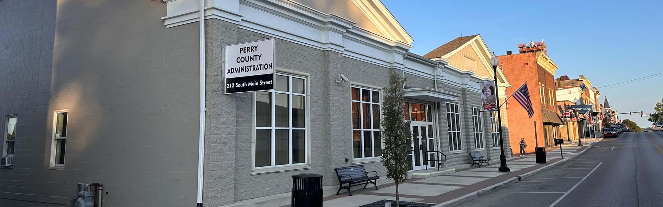 Exterior of the Perry County, Ohio administrative offices in New Lexington.