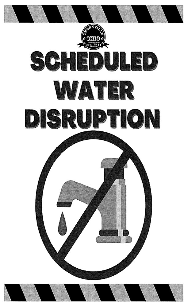 Scheduled water disruption notice from Northern Perry County Water